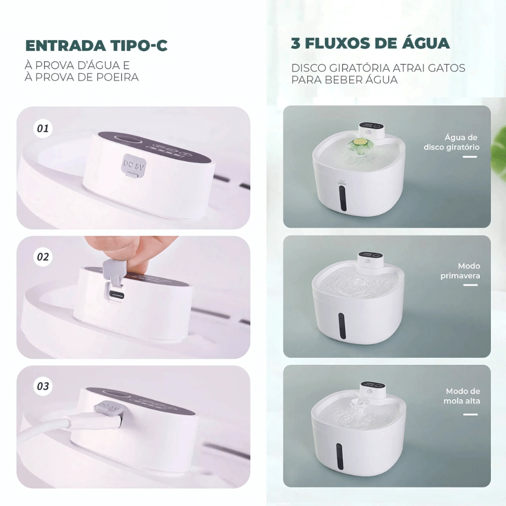 Fonte de Água para Cães e Gatos + Brinde Exclusivo