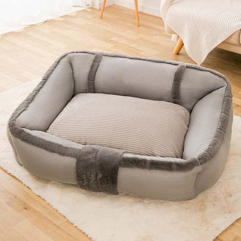 Sofá-cama vintage grande e aconchegante para cachorro