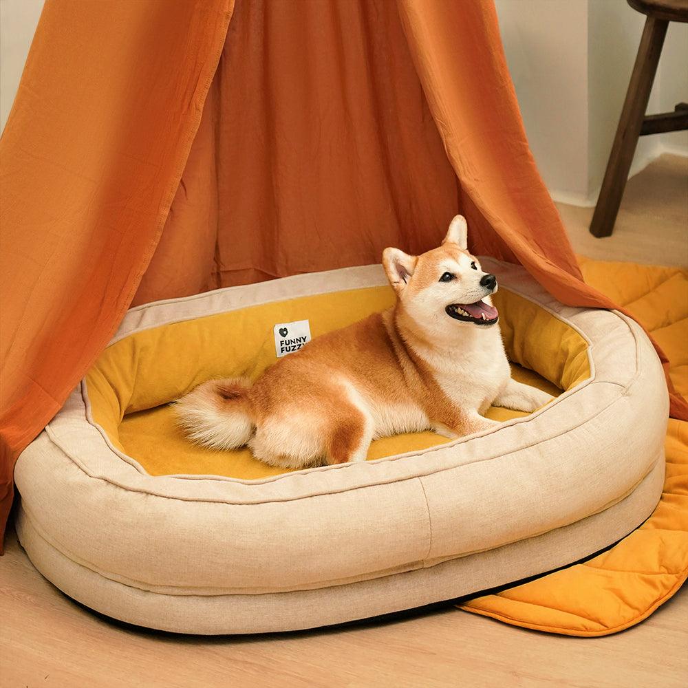 Cama ortopédica fofa para cachorro donut