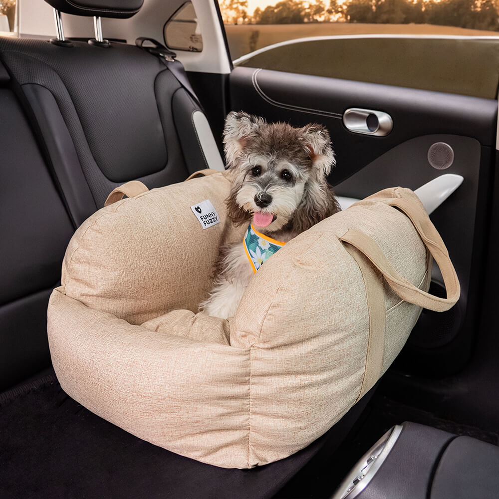 Cama de assento de carro para cachorro e cachorrinho de segurança para viagens - Primeira classe