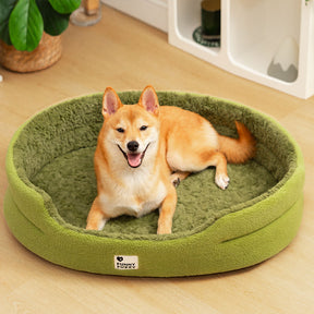 Cama de cachorro confortável multifuncional 2 em 1 Fluffy Fleece Moss