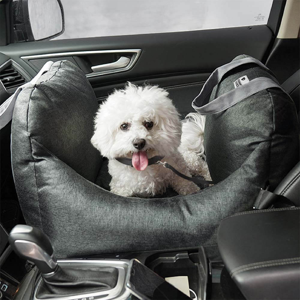 Cama de assento de carro para cachorro e cachorrinho de segurança para viagens - Primeira classe