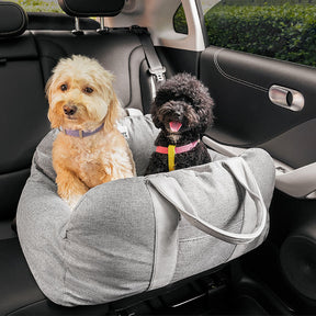 Cama de assento de carro para cachorro e cachorrinho de segurança para viagens - Primeira classe