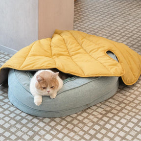 Cobertor para cachorro em formato de folha com donut, cama para cachorro, presentes luxuosos para cachorro