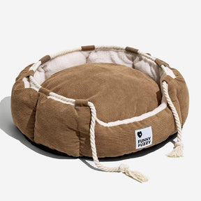 Cama divertida para animais de estimação com corda ajustável e resistente à mastigação para cães e gatos