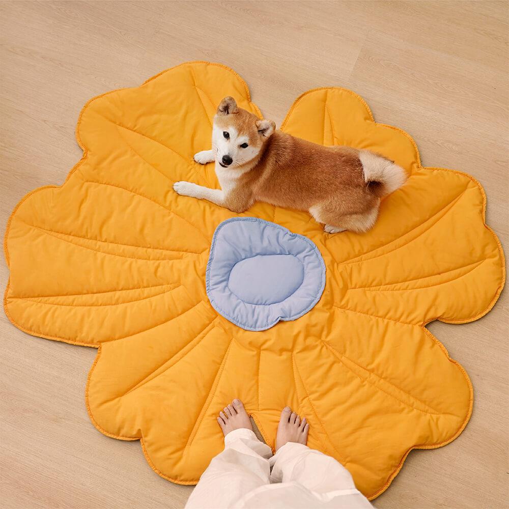 Cobertor para cachorro com tapete humano super grande em forma de flor