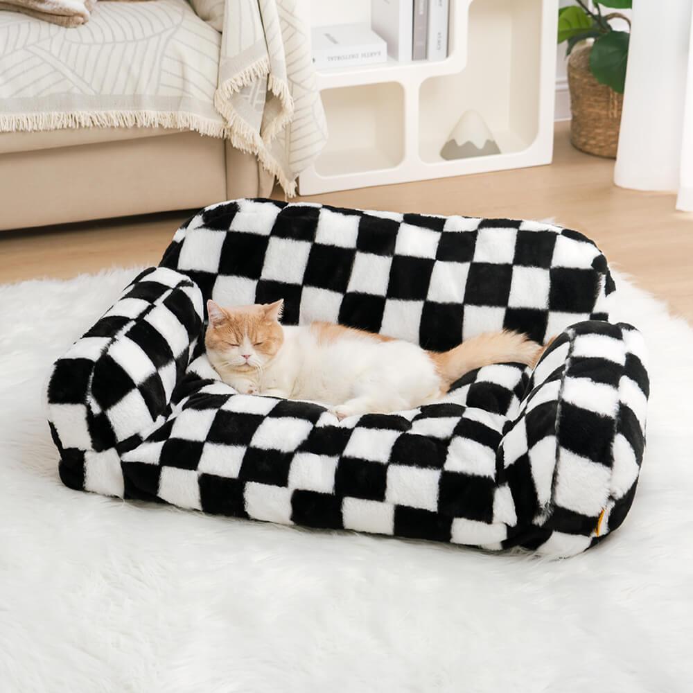 Sofá-cama vintage lazer diamante para cães e gatos