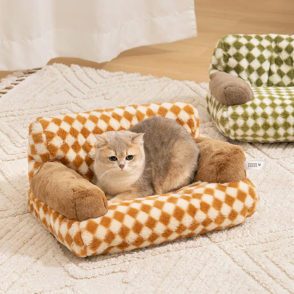 Sofá-cama vintage lazer diamante para cães e gatos