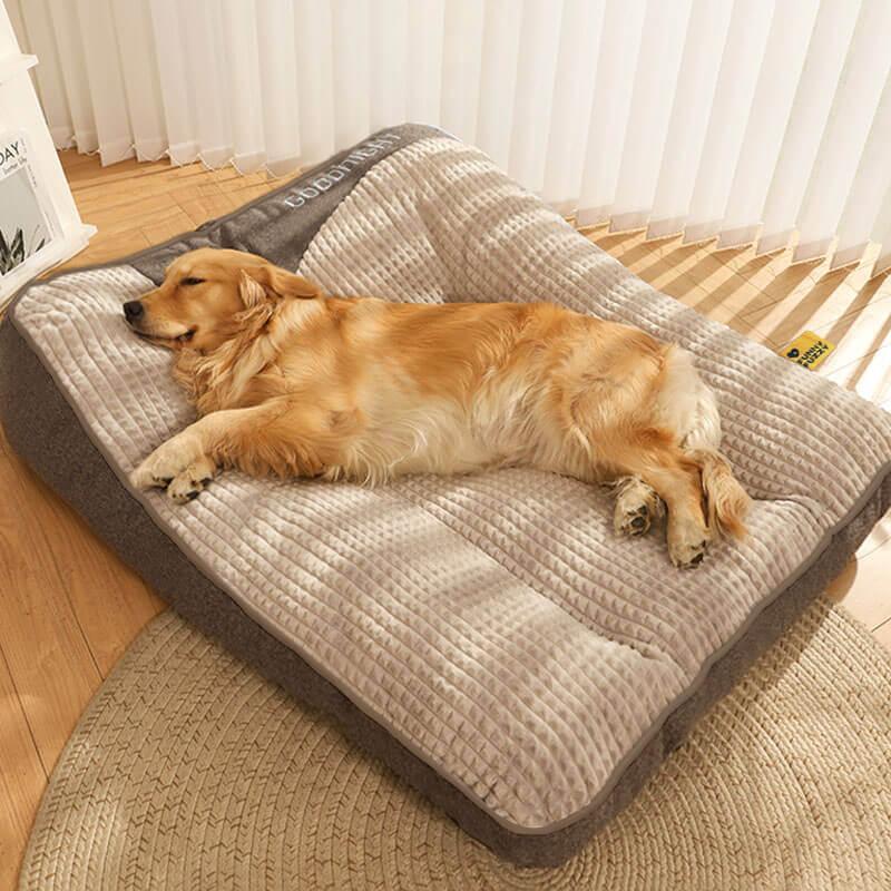 Cama de almofada para cachorro com proteção para coluna grande e espessa e resistente a arranhões personalizada