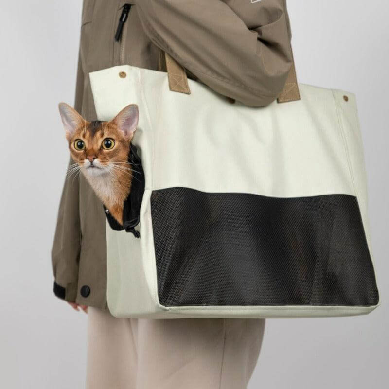 Bolsa leve para transporte de animais de estimação, respirável, portátil, ombro único, bolsa para gato