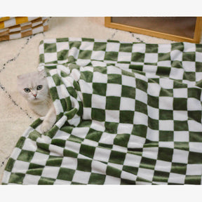 Cobertor elegante de flanela xadrez para animais de estimação Cobertor para cães e gatos