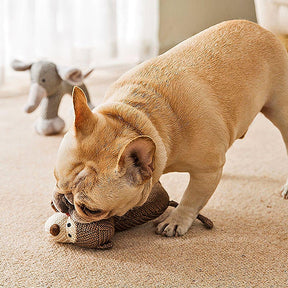 Brinquedo de pelúcia para cachorro com barulho de animal